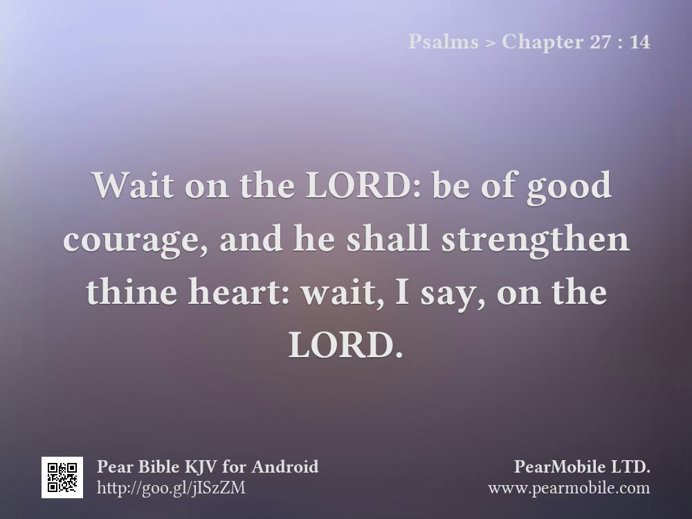 Psalms, Chapter 27:14